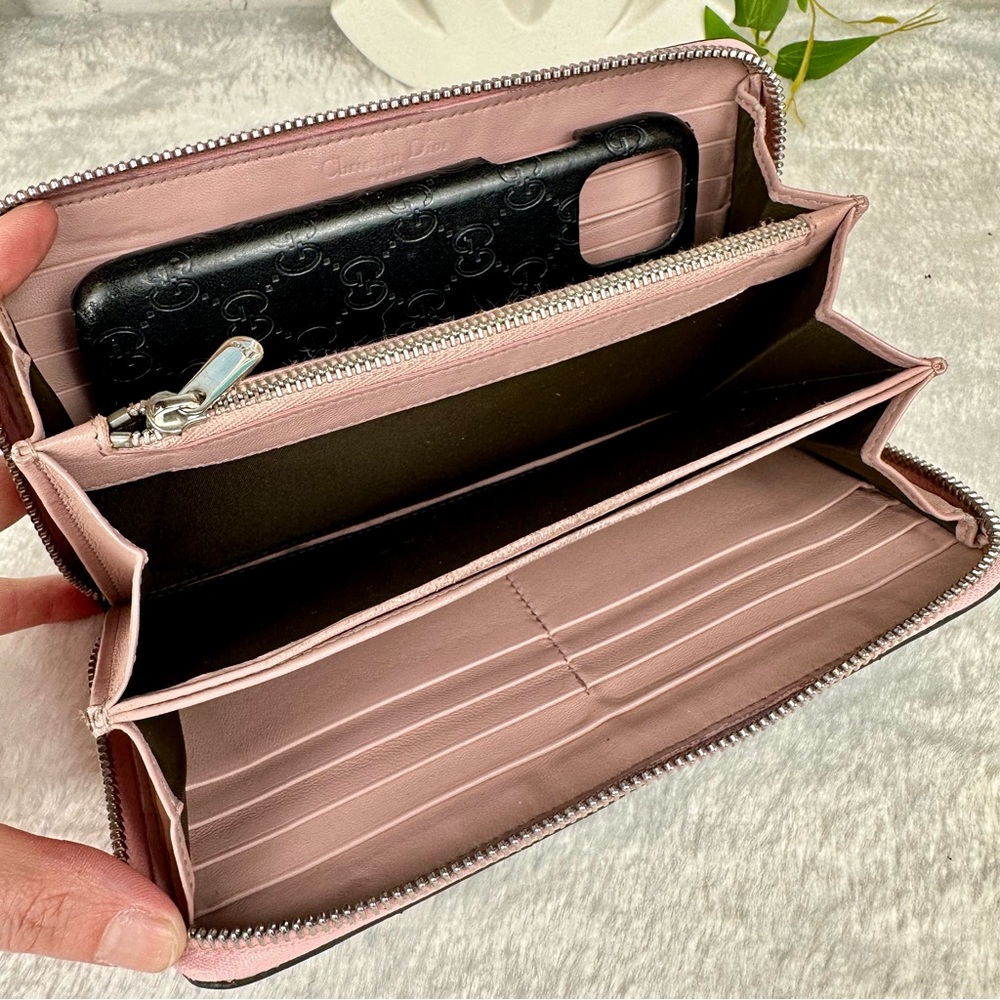 Dior Patent Leather Cannage Zippy Wallet in Matte Black! Great gift idea. CUTE! - Picture 16 of 16